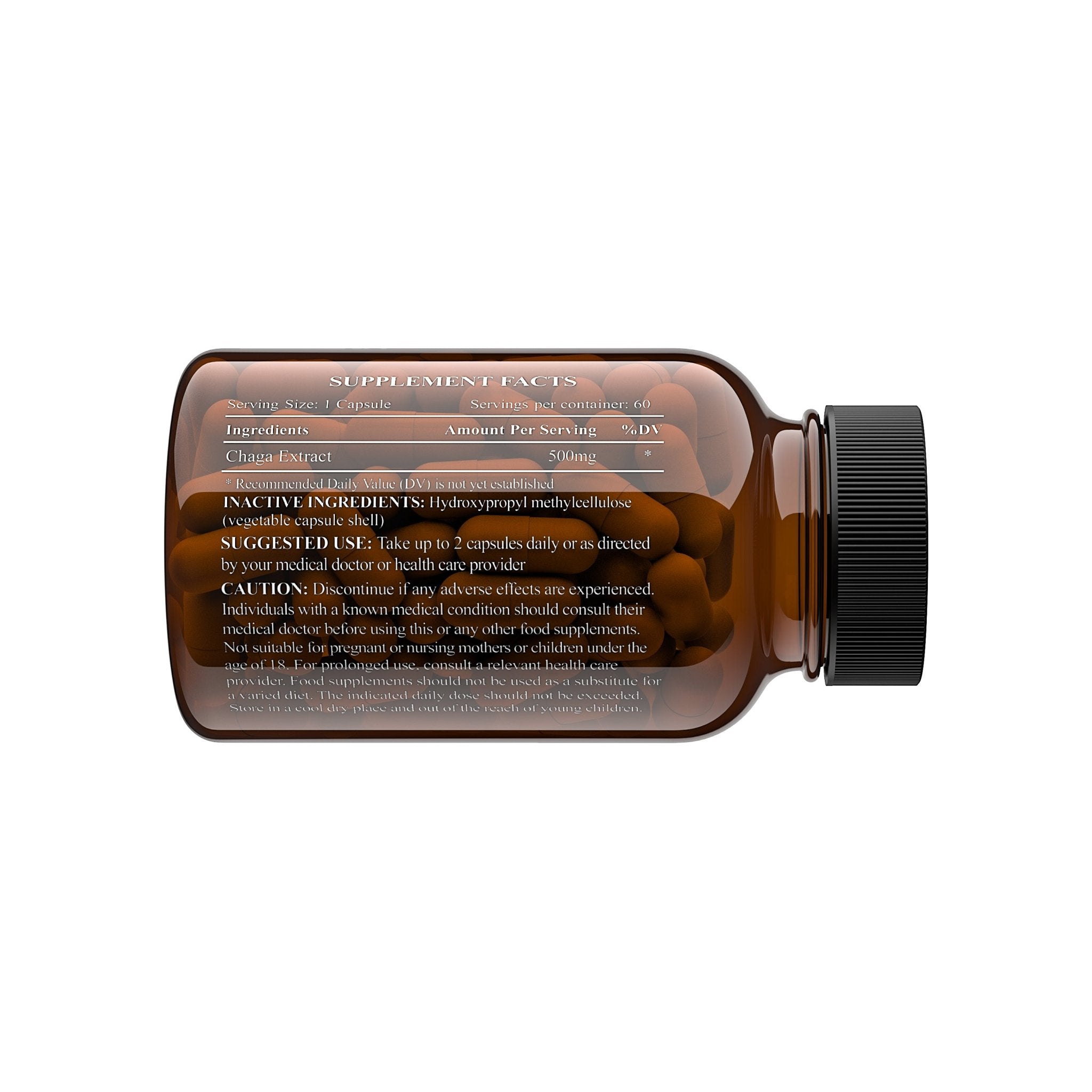 Chaga Mushroom Supplement, Chaga 500mg